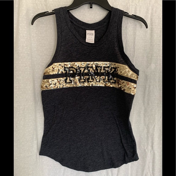 Pink tank top with sparkling emblem - Picture 1 of 5
